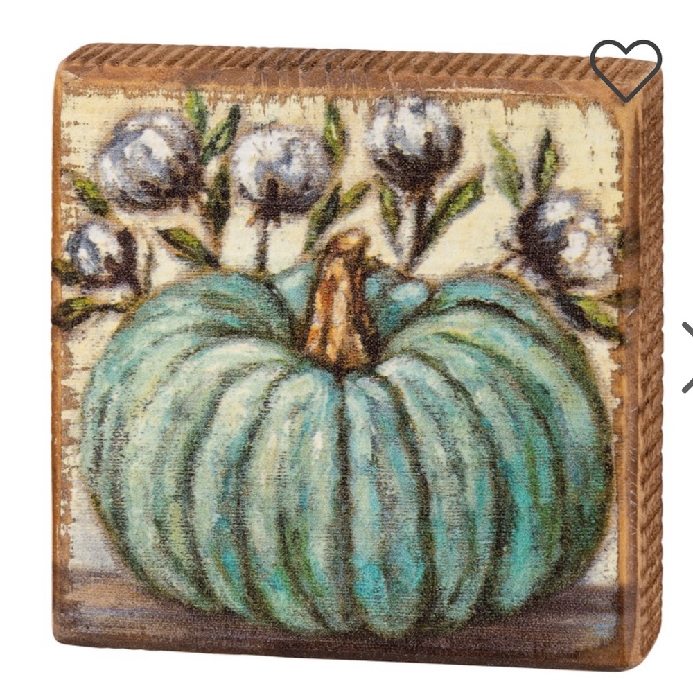 Green pumpkin with cotton